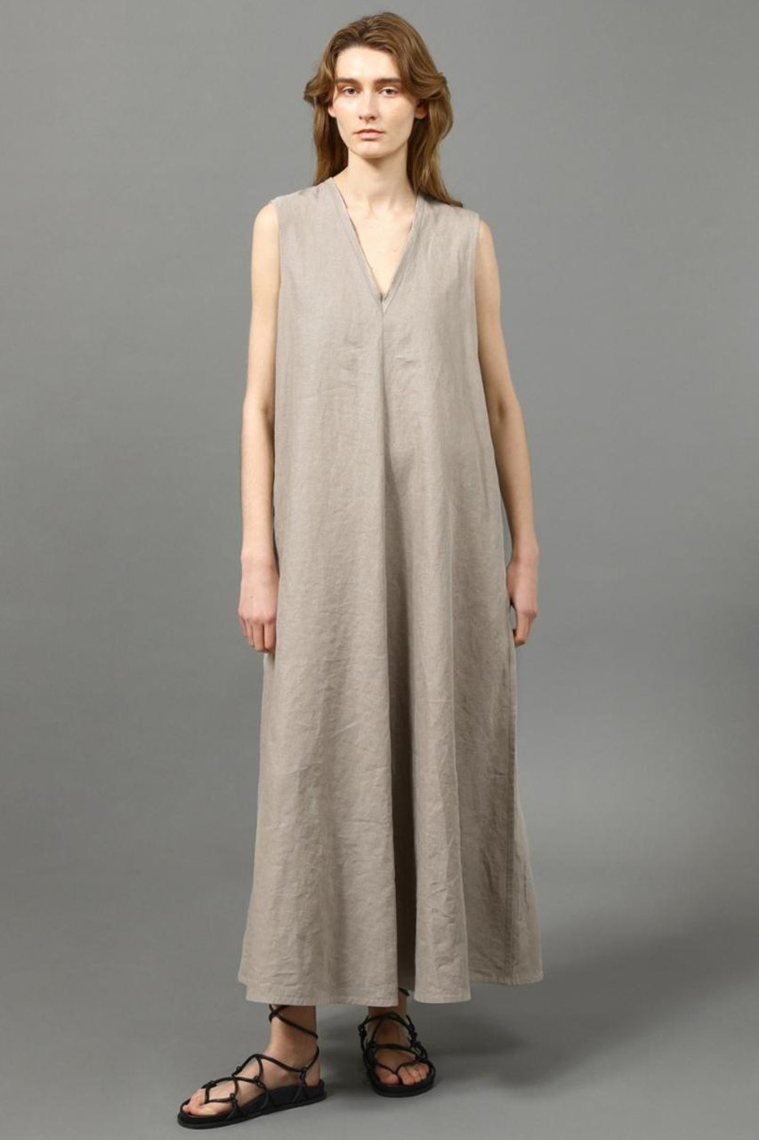 Depareille デパリエ リネンスリーブレスワンピース ベージュ の通販 Elleshop エル ショップ