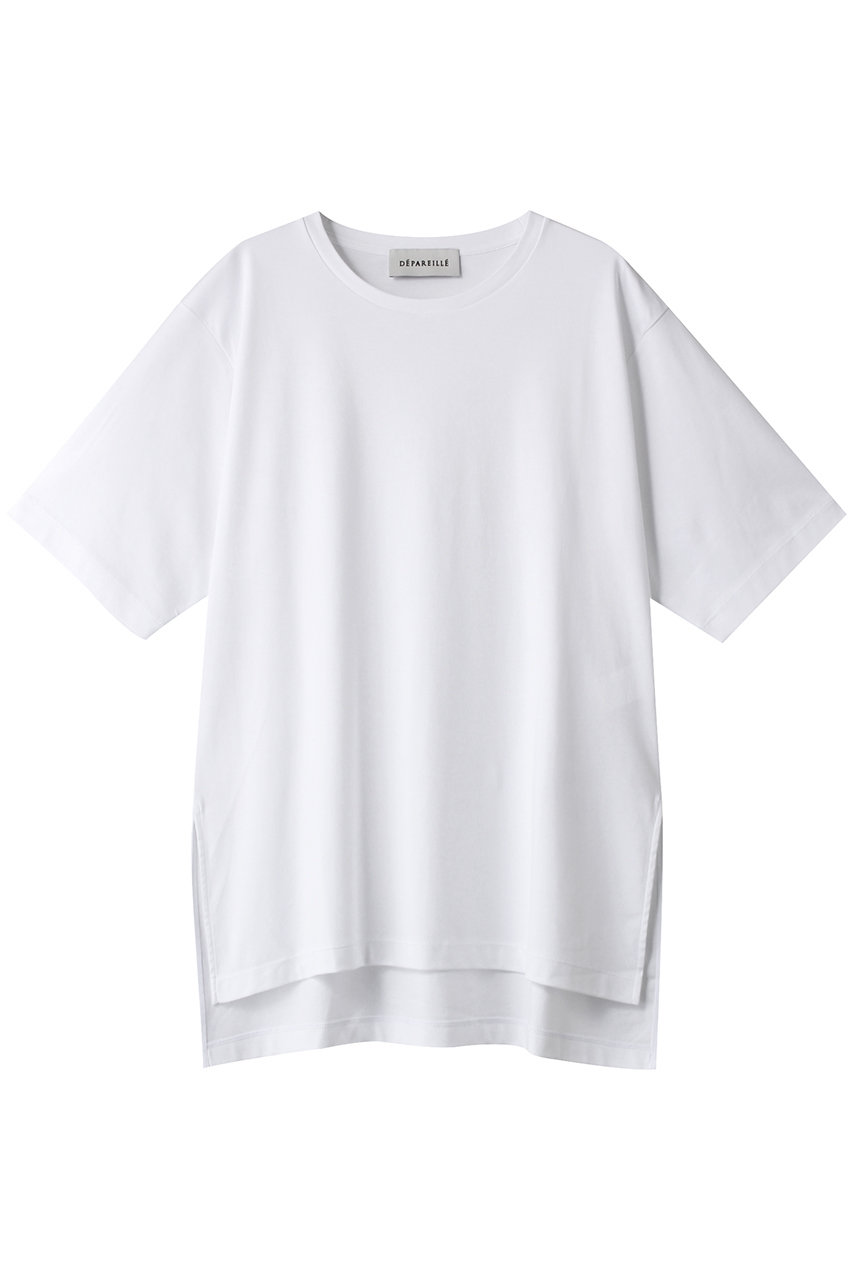 ＜ELLE SHOP＞ DEPAREILLE コットンTシャツ (ホワイト 1) デパリエ ELLE SHOP