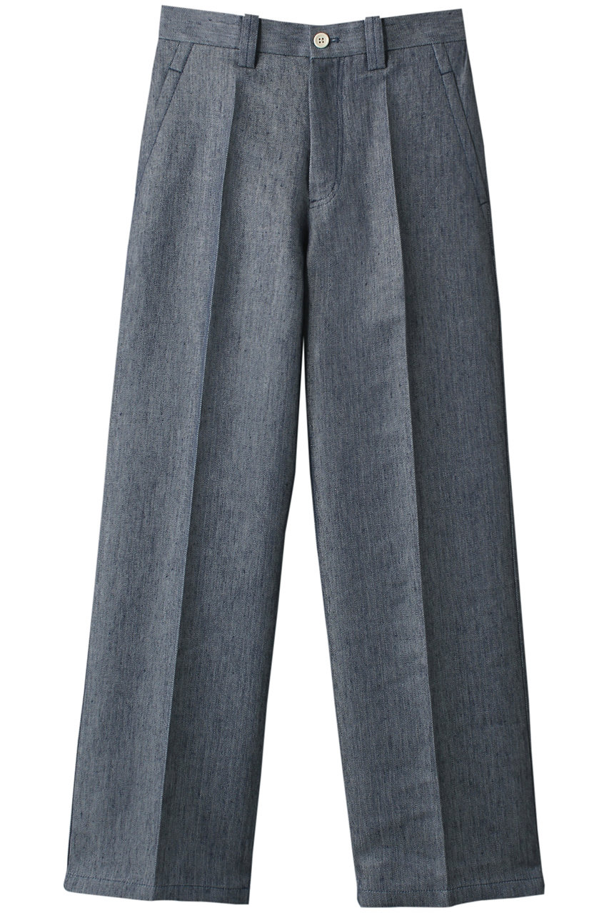 DEPAREILLE デニムフィルムツイルパンツ (ブルー, 38) デパリエ ELLE SHOP DEPAREILLE デニムフィルムツイルパンツ (ブルー, 38) デパリエ ELLE SHOP