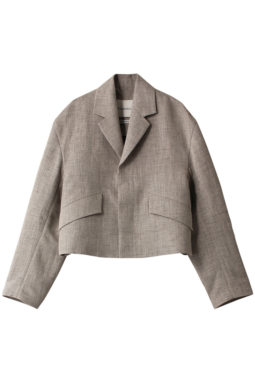 DEPAREILLE リネンシャンブレージャケット (キナリ, 38) デパリエ ELLE SHOP DEPAREILLE リネンシャンブレージャケット (キナリ, 38) デパリエ ELLE SHOP