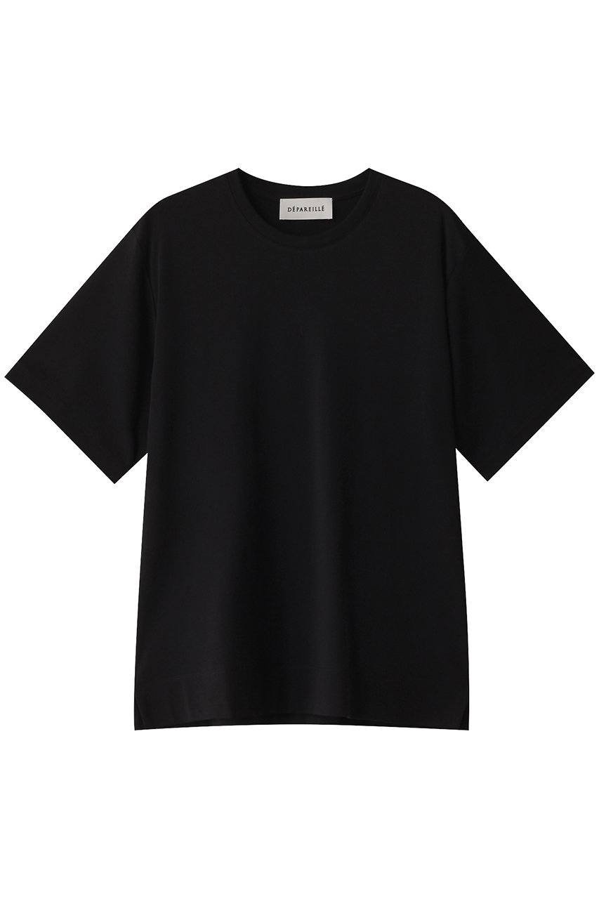 デパリエ/DEPAREILLEのLOTUS ハーフスリーブTシャツ(ブラック/B1142AUB203)