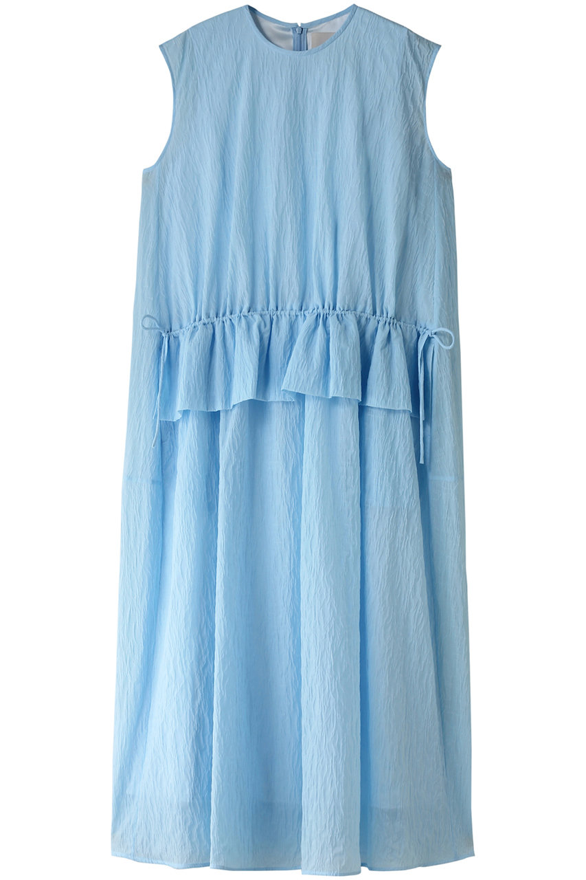 DEPAREILLE フラワージャカードコクーンドレス (サックス, 36) デパリエ ELLE SHOP DEPAREILLE フラワージャカードコクーンドレス (サックス, 36) デパリエ ELLE SHOP