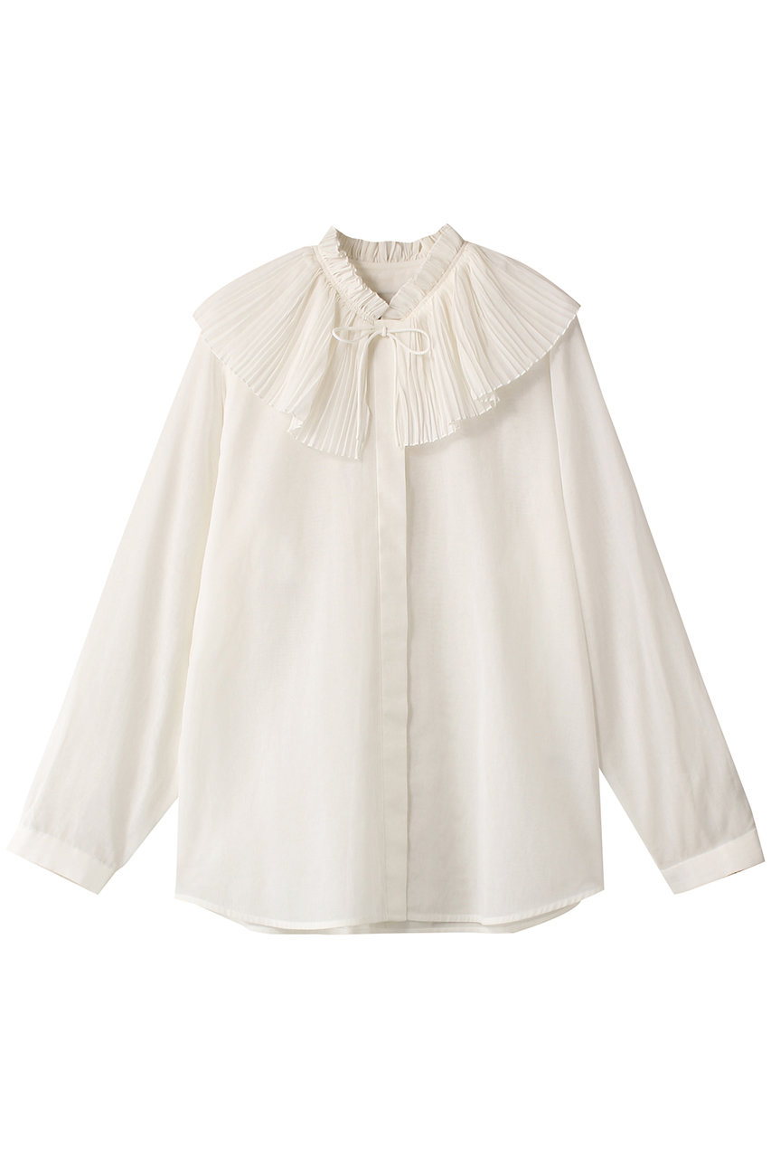 DEPAREILLE ソフトオーガンジーシャツ (オフホワイト, 38) デパリエ ELLE SHOP DEPAREILLE ソフトオーガンジーシャツ (オフホワイト, 38) デパリエ ELLE SHOP