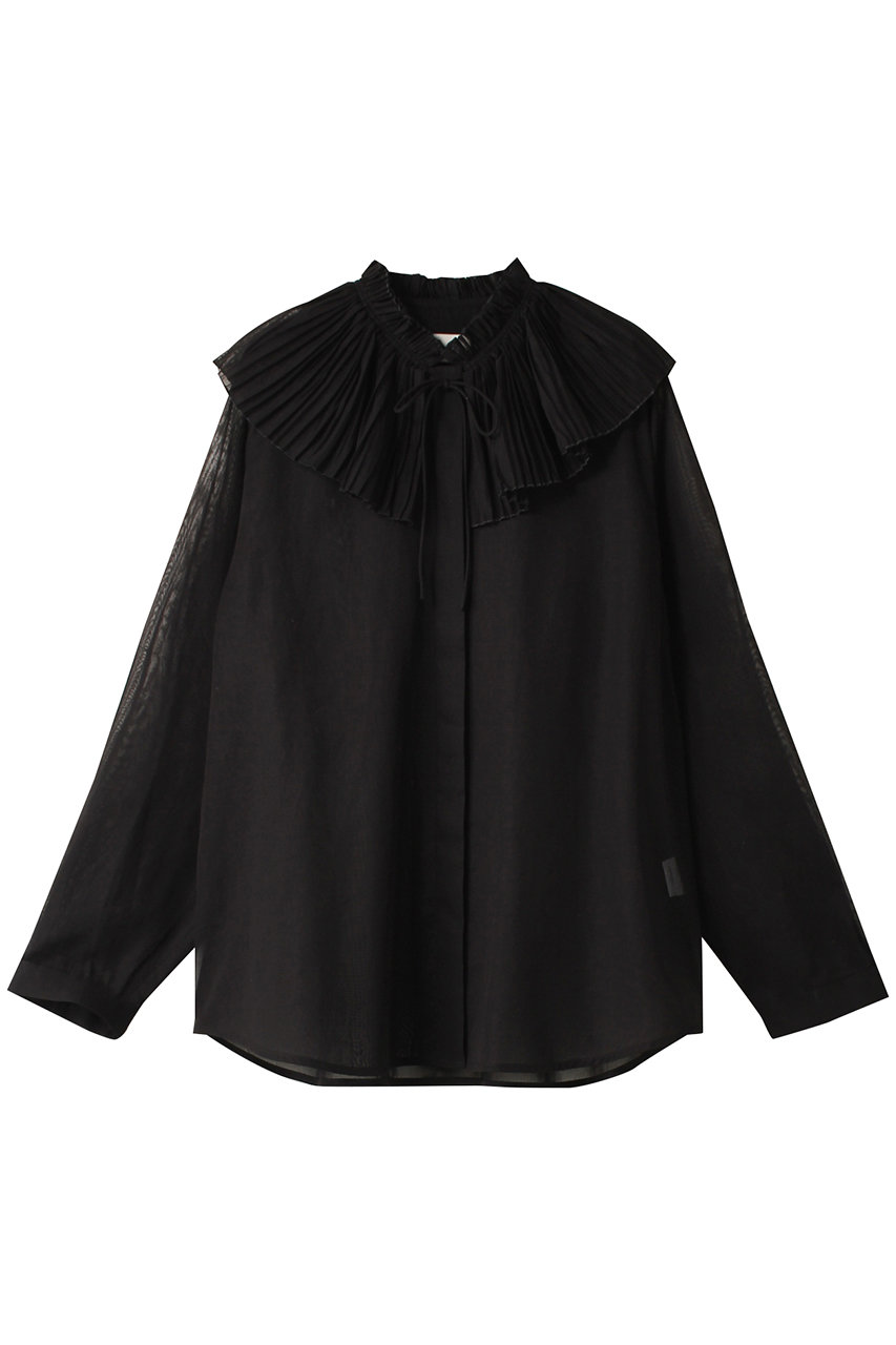 DEPAREILLE ソフトオーガンジーシャツ (ブラック, 38) デパリエ ELLE SHOP DEPAREILLE ソフトオーガンジーシャツ (ブラック, 38) デパリエ ELLE SHOP