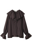 シアーシルクラッフルブラウス