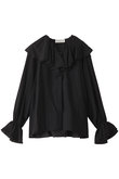 シアーシルクラッフルブラウス