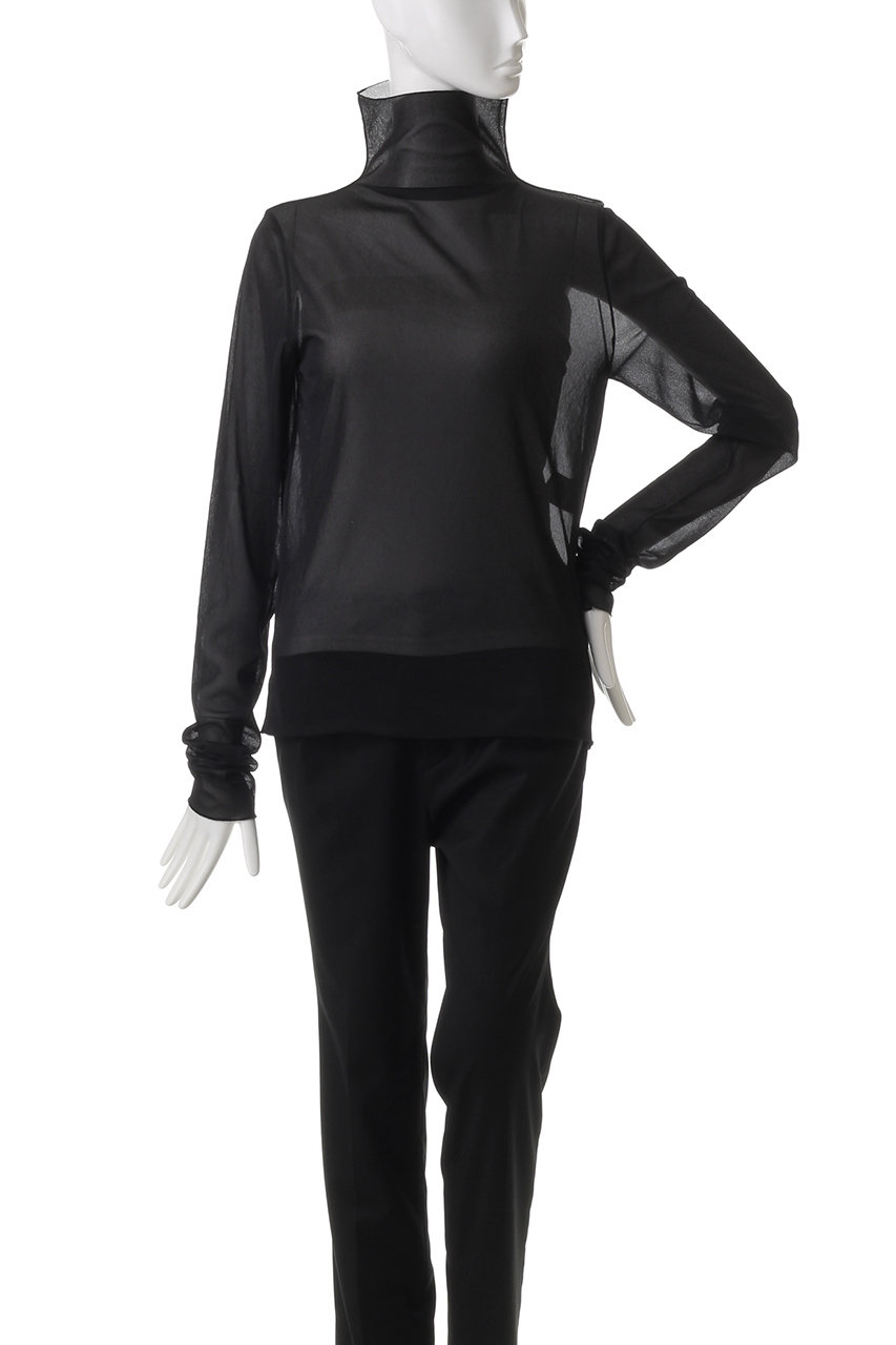 DEPAREILLE(デパリエ)｜シフォンハイネックトップス/オフホワイト の