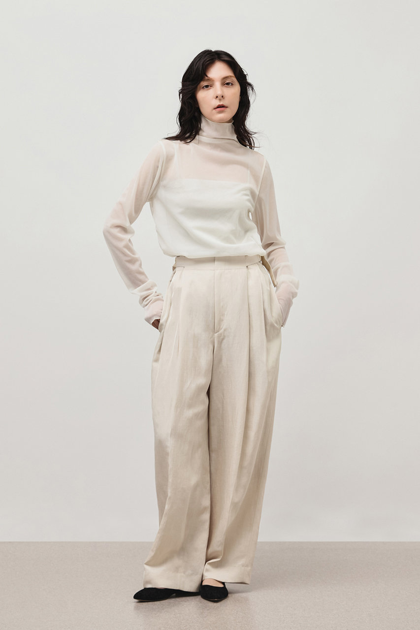 DEPAREILLE(デパリエ)｜シフォンハイネックトップス/オフホワイト の