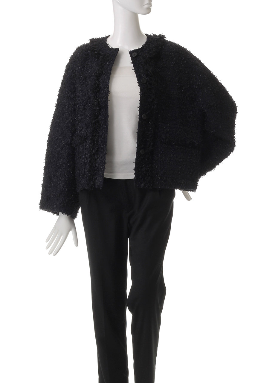 DEPAREILLE(デパリエ)｜ラメツイードジャケット/ネイビー の通販