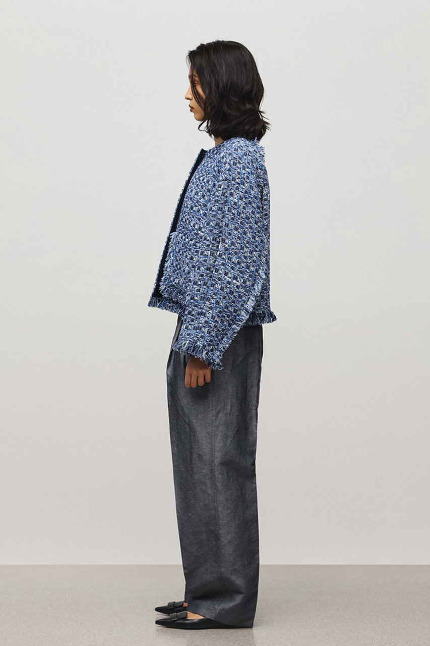 DEPAREILLE(デパリエ)｜デニムツイードジャケット/ブルー の通販