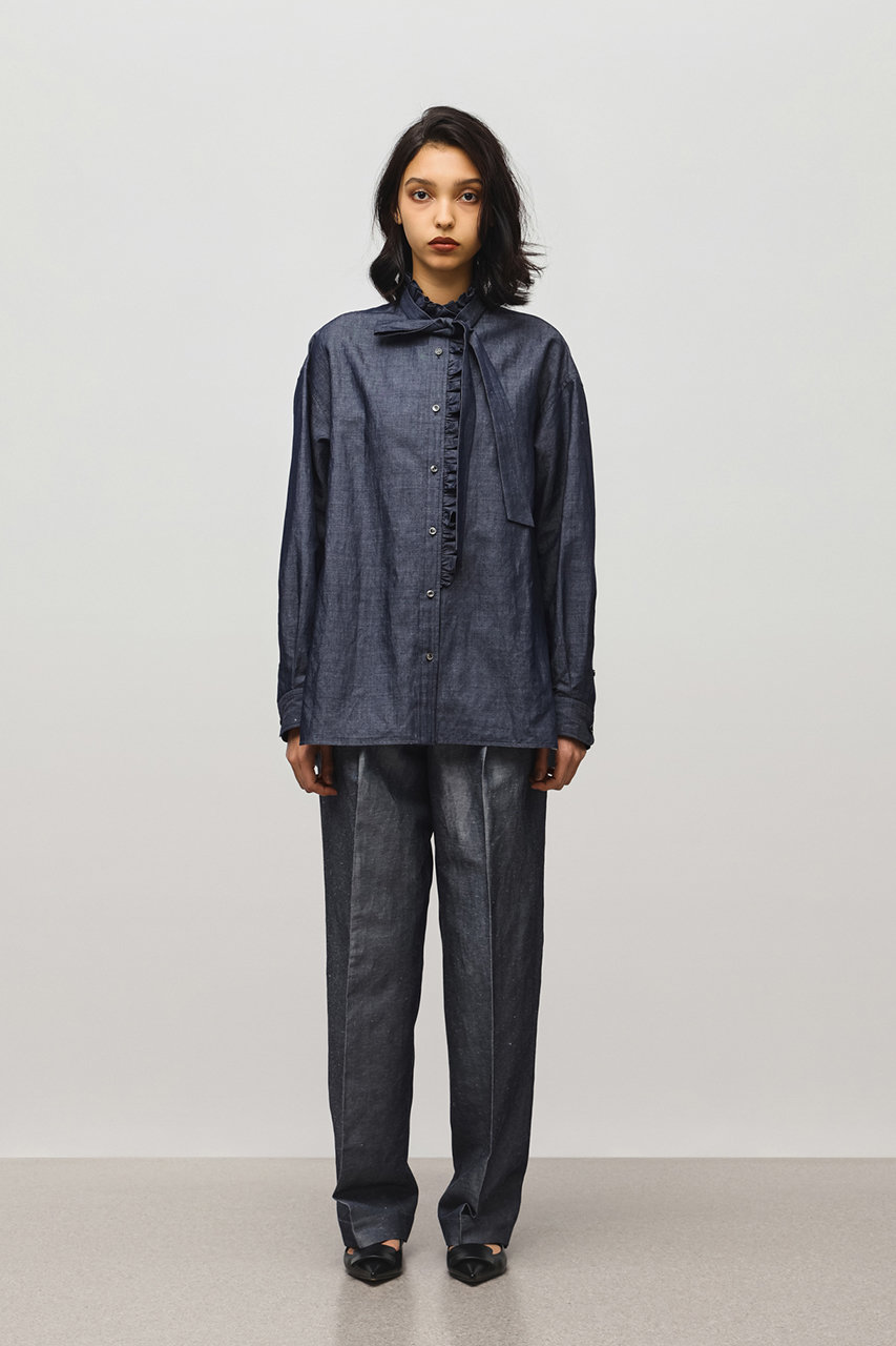 DEPAREILLE(デパリエ)｜デニムボウシャツ/ネイビー の通販｜ELLESHOP