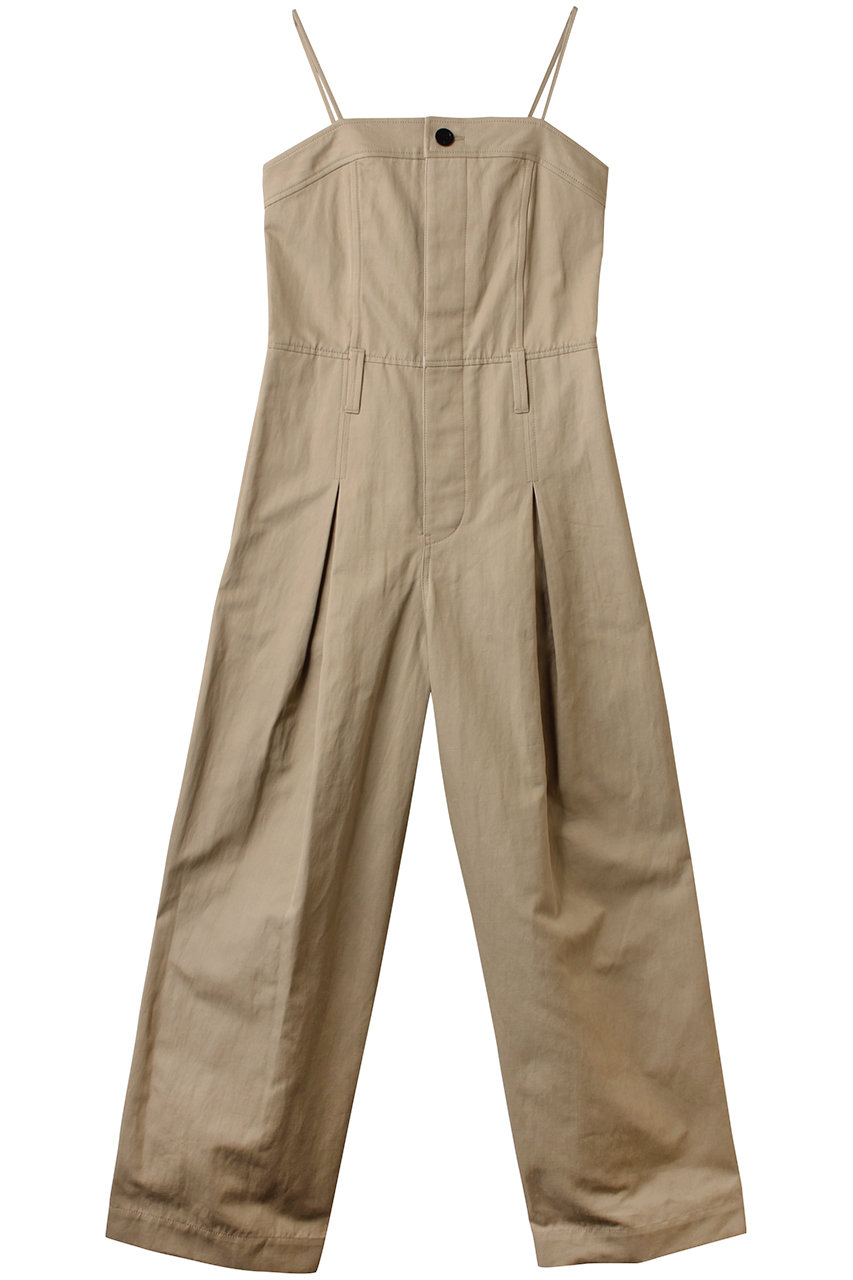 DEPAREILLE コットンヘンプベアサロペットパンツ (ベージュ, 38) デパリエ ELLE SHOP DEPAREILLE コットンヘンプベアサロペットパンツ (ベージュ, 38) デパリエ ELLE SHOP