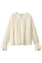 リネンレースアップブラウス デパリエ/DEPAREILLE オフホワイト