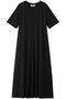 スムースジャージーショートスリーブドレス デパリエ/DEPAREILLE ブラック