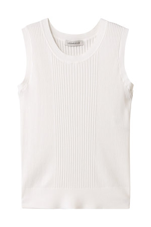 デパリエ/DEPAREILLEのコットンリブノースリーブ(110300/110301)