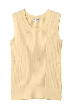 デパリエ/DEPAREILLEのコットンリブノースリーブ(110300/110301)