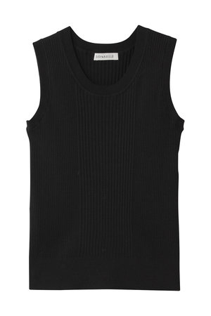 デパリエ/DEPAREILLEのコットンリブノースリーブ(110300/110301)