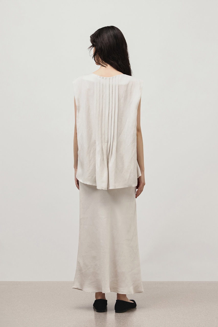 DEPAREILLE(デパリエ)｜ツイルワッシャータックノースリーブ