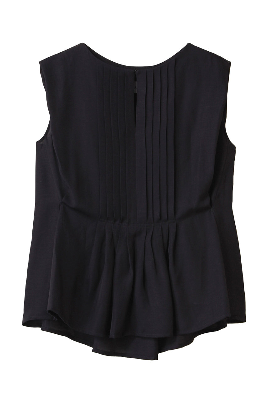 DEPAREILLE ツイルワッシャータックノースリーブブラウス (ネイビー, 38) デパリエ ELLE SHOP DEPAREILLE ツイルワッシャータックノースリーブブラウス (ネイビー, 38) デパリエ ELLE SHOP