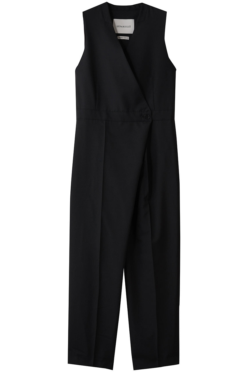DEPAREILLE モヘアポプリンコンビネゾン (ブラック, 38) デパリエ ELLE SHOP