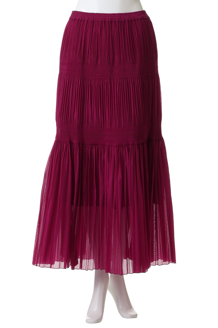 DEPAREILLE(デパリエ)｜オーガンジーティアードプリーツスカート