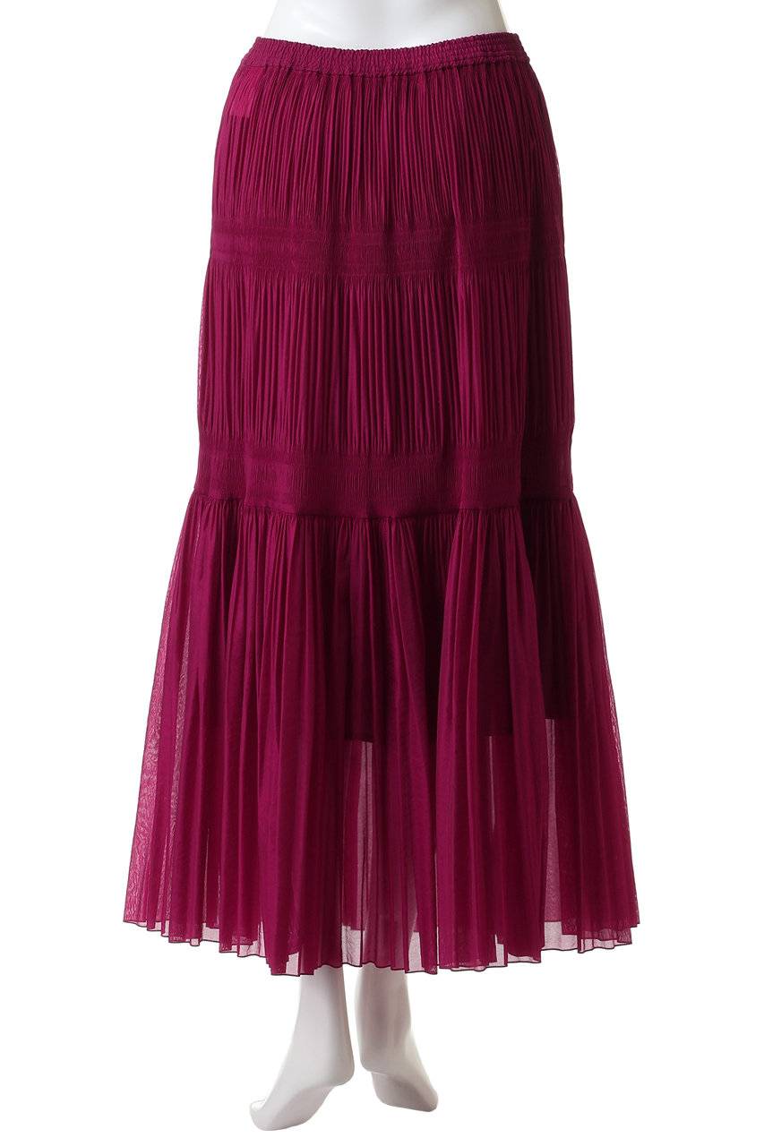 DEPAREILLE(デパリエ)｜オーガンジーティアードプリーツスカート