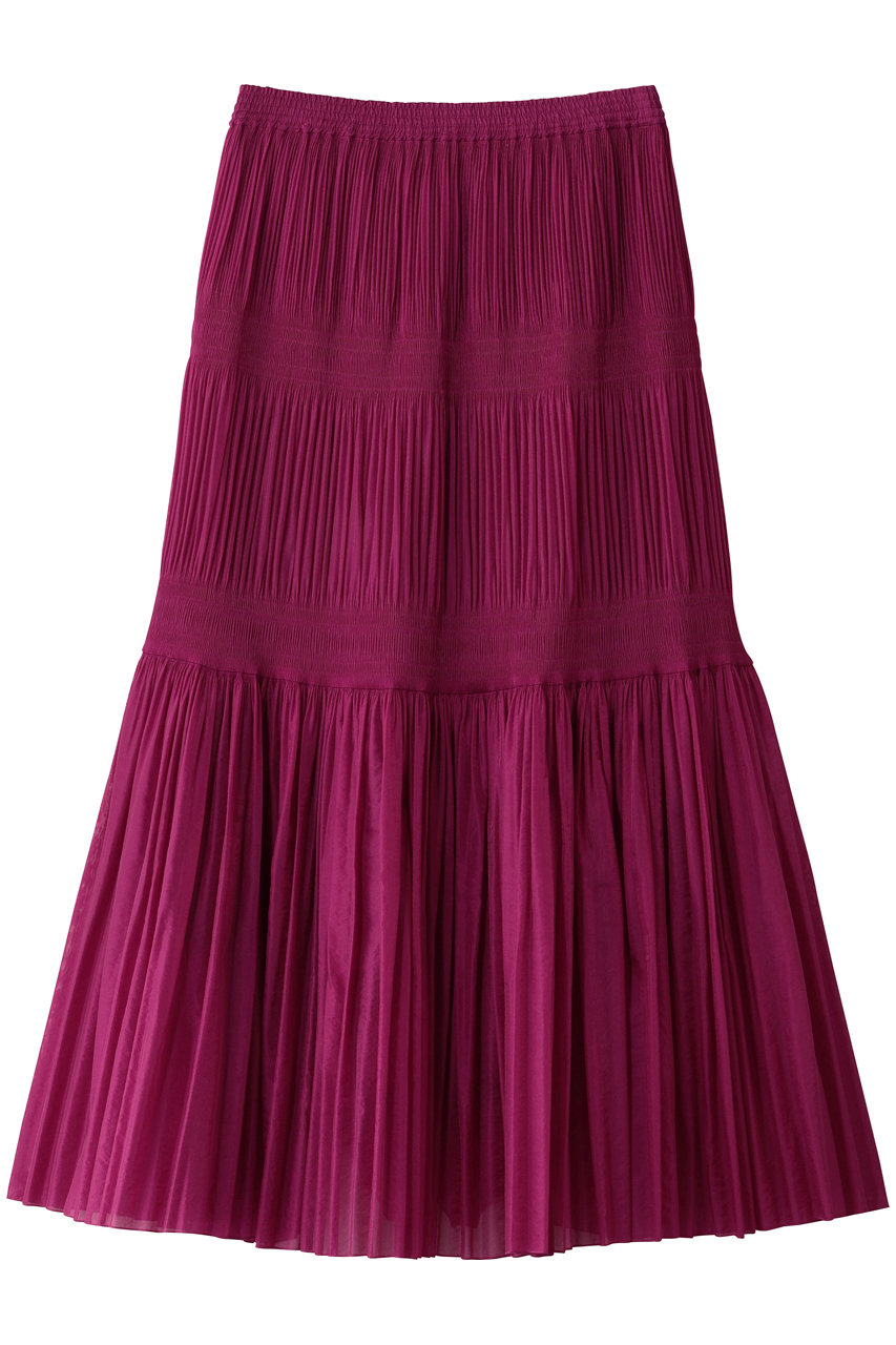 デパリエ/DEPAREILLEのオーガンジーティアードプリーツスカート(ピンク/B1154AFS275)