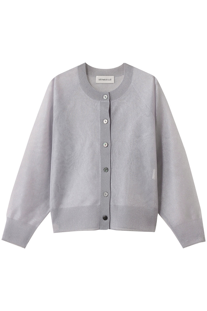 デパリエ/DEPAREILLEのラメシアードルマンカーディガン(ライトグレー/B1153AKD213)