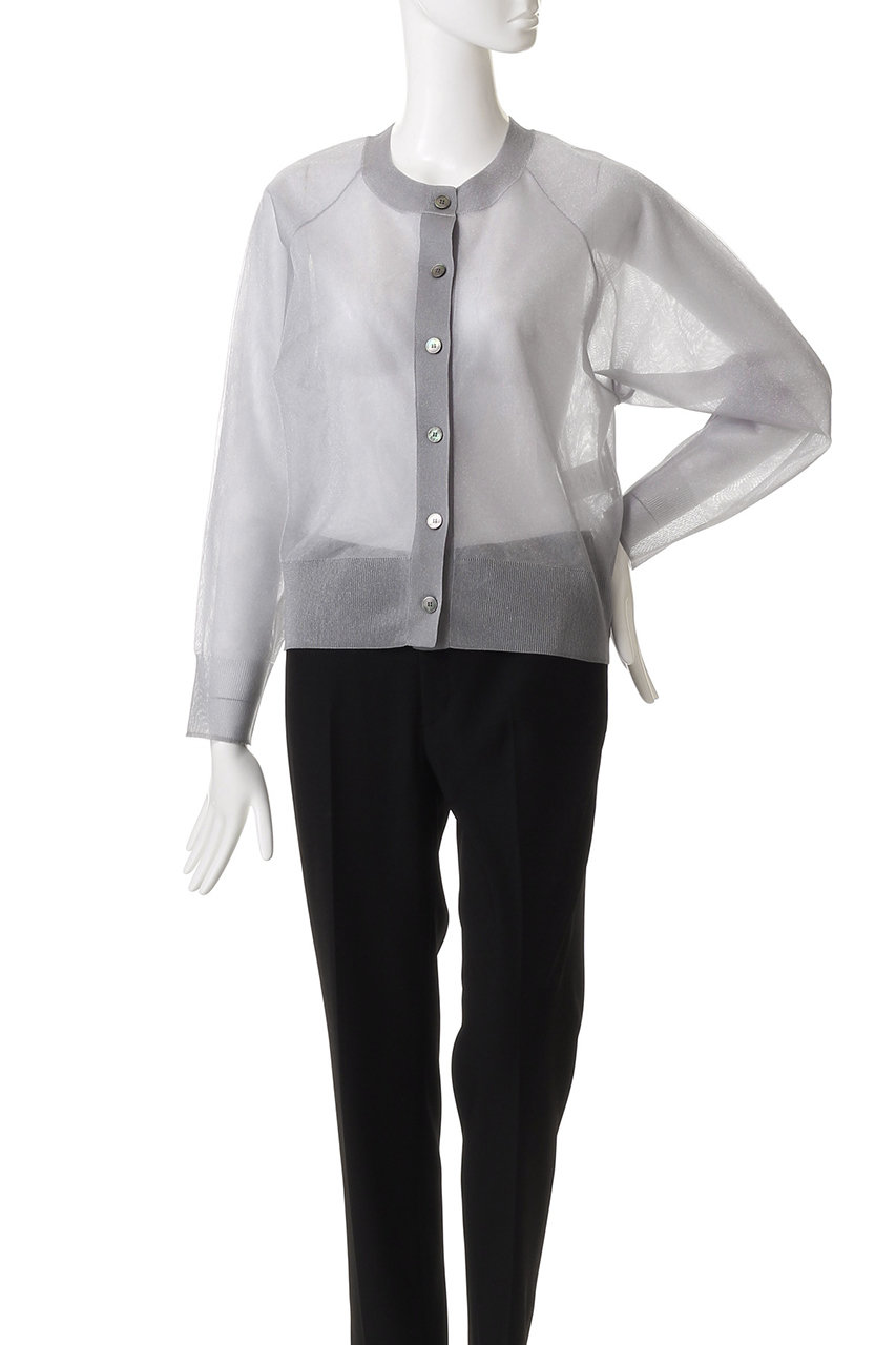 DEPAREILLE(デパリエ)｜ラメシアードルマンカーディガン/ライトグレー