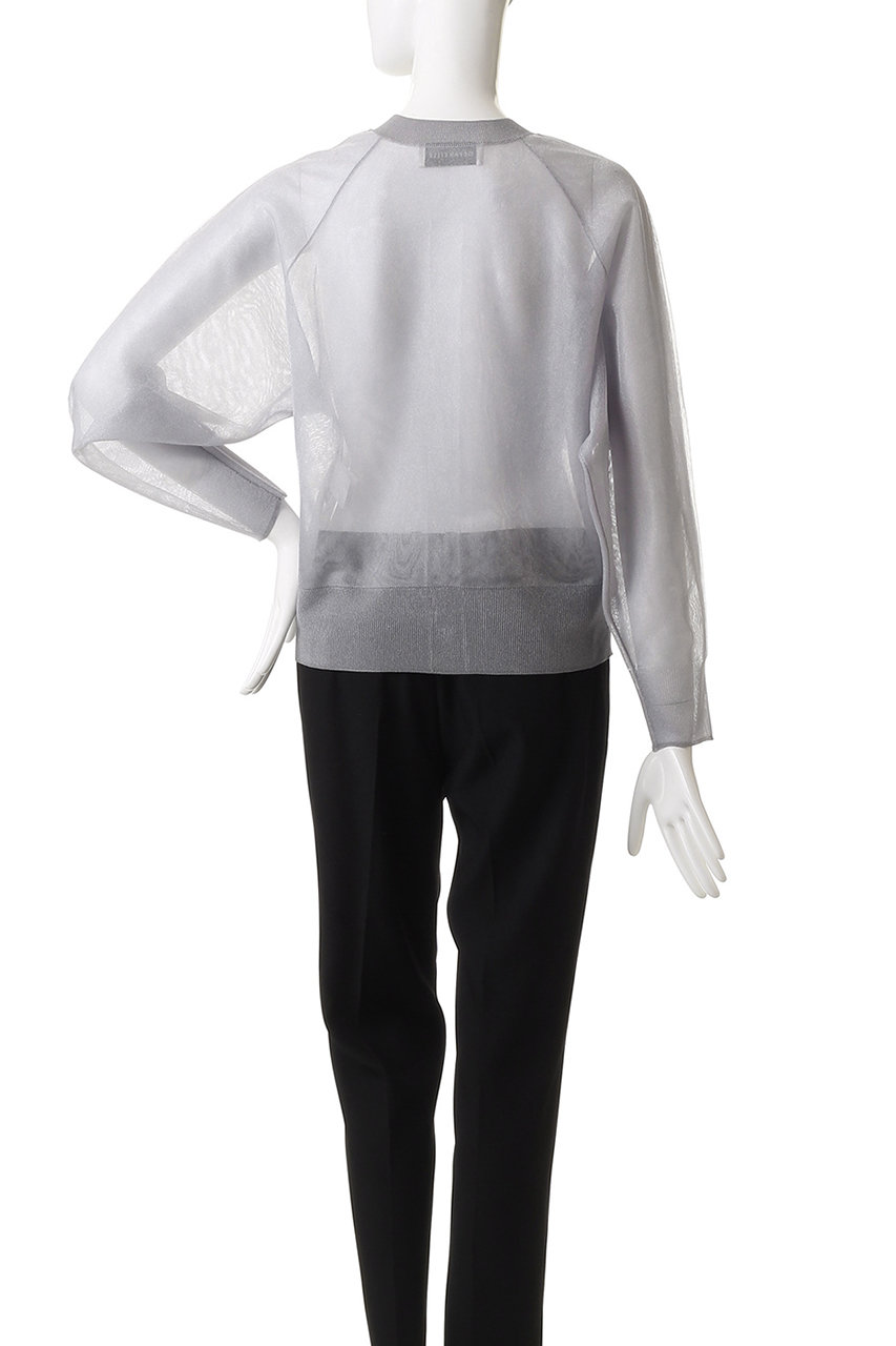 DEPAREILLE(デパリエ)｜ラメシアードルマンカーディガン/ライトグレー