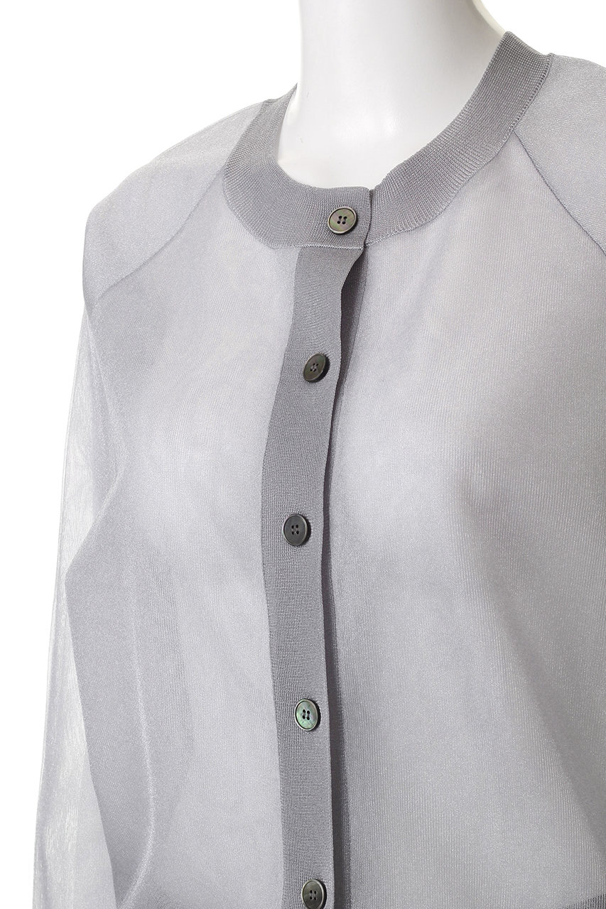 DEPAREILLE(デパリエ)｜ラメシアードルマンカーディガン/ライトグレー