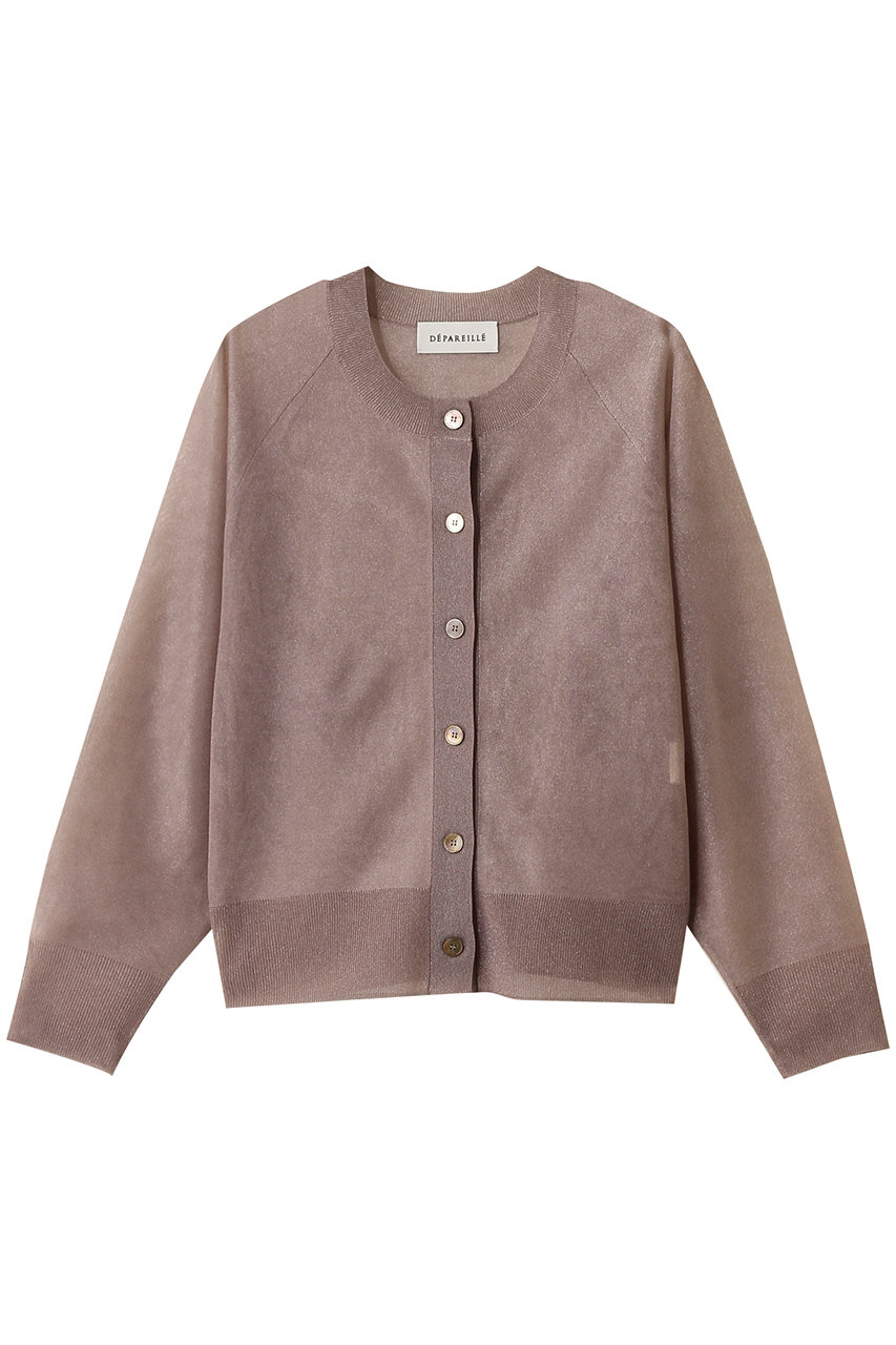 デパリエ/DEPAREILLEのラメシアードルマンカーディガン(ブラウン/B1153AKD213)
