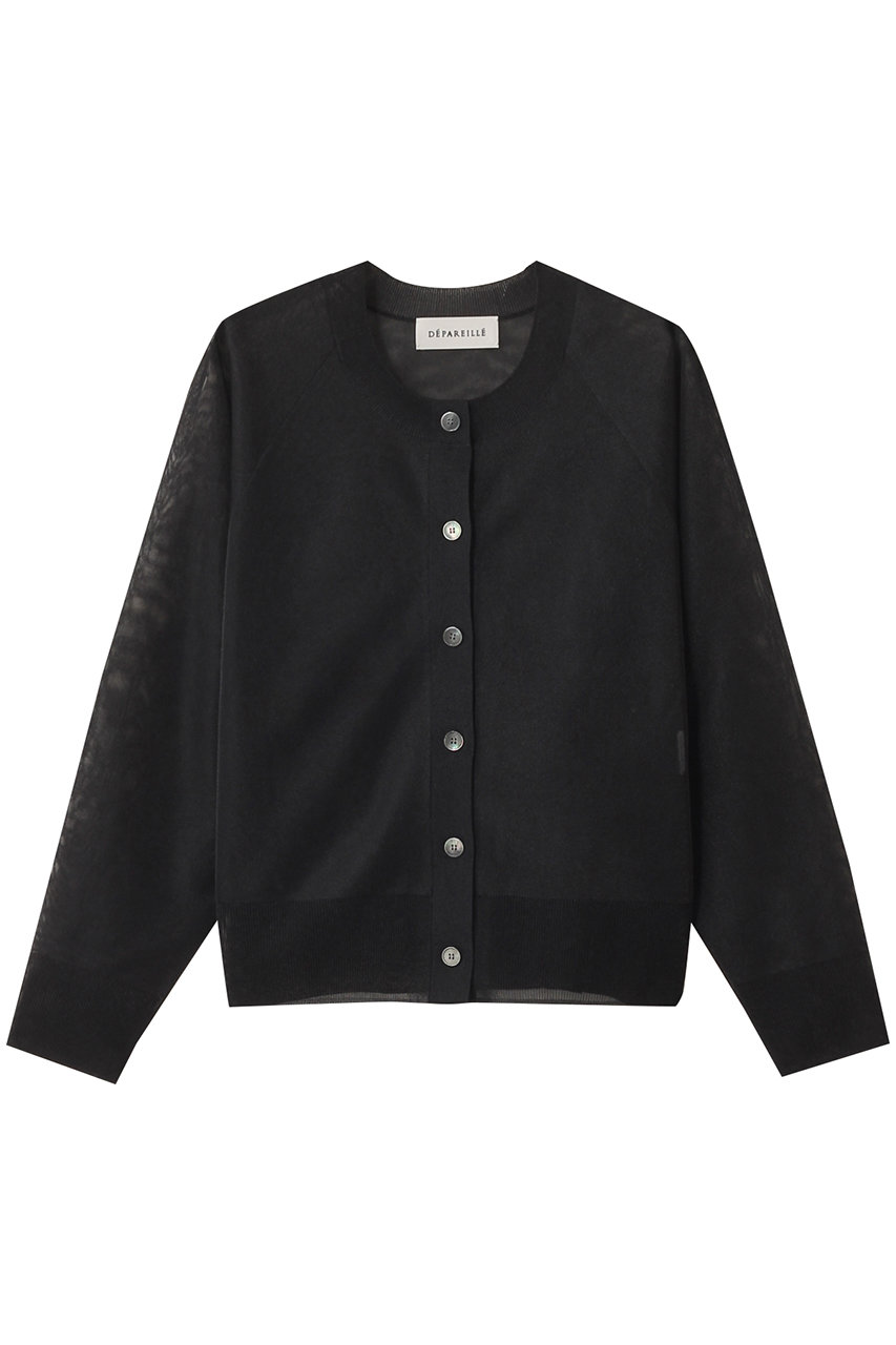 デパリエ/DEPAREILLEのラメシアードルマンカーディガン(ブラック/B1153AKD213)
