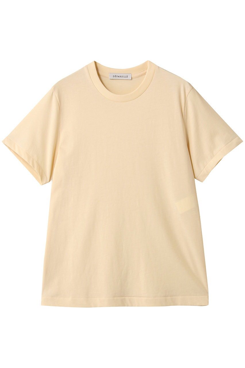 DEPAREILLE ジャージークルーネックTシャツ (ベージュ, 38) デパリエ ELLE SHOP DEPAREILLE ジャージークルーネックTシャツ (ベージュ, 38) デパリエ ELLE SHOP