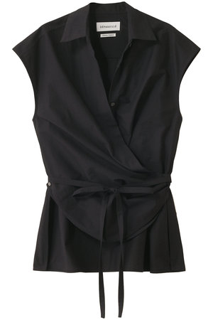 デパリエ/DEPAREILLEのコットンナイロンカシュクールブラウス(110400/110402)