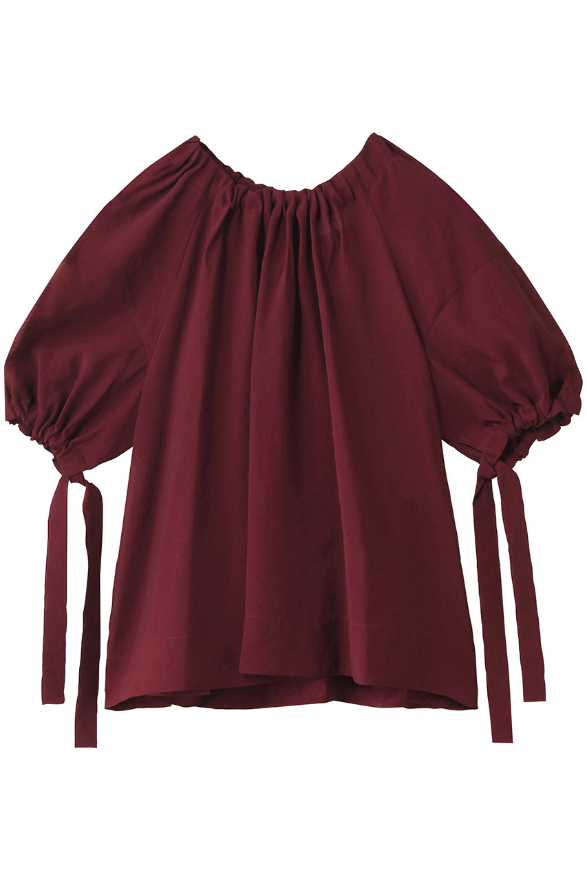 DEPAREILLE シルキーギャザーブラウス (ボルドー, 38) デパリエ ELLE SHOP