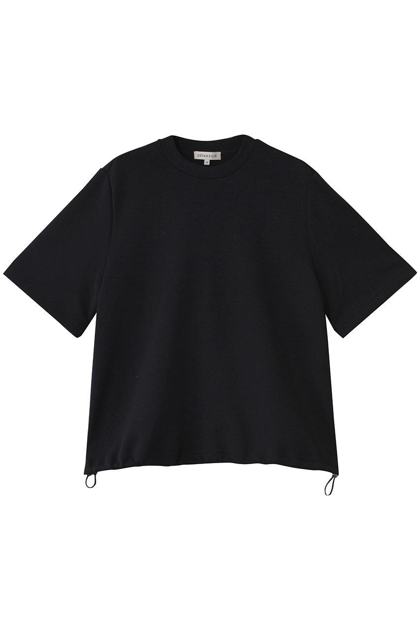 DEPAREILLE ポンチドローストリングTシャツ (ブラック, 38) デパリエ ELLE SHOP DEPAREILLE ポンチドローストリングTシャツ (ブラック, 38) デパリエ ELLE SHOP