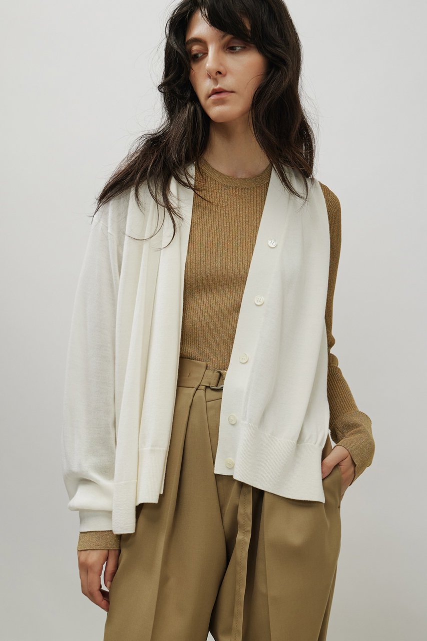 DEPAREILLE デパリエ カーディガン COTTON LAME CARDIGAN / コットンラメカーディガン｜DÉPAREILLÉ