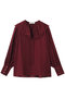 シルキーラッフルブラウス デパリエ/DEPAREILLE ボルドー