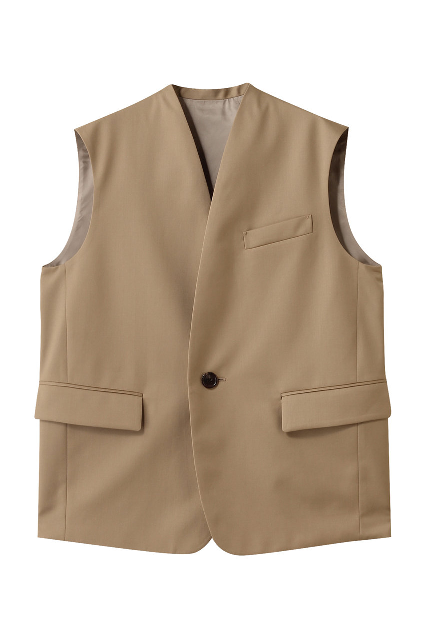 ☆専用☆  新品 デパリエ DEPARILLE 38 DEPAREILLE(デパリエ)｜ウールギャバジンジレ/キャメル の通販