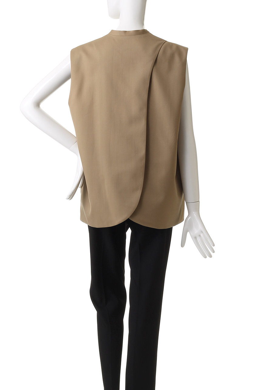 DEPAREILLE(デパリエ)｜ウールギャバジンジレ/キャメル の通販