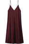 ヴィスコースサテンキャミソールドレス デパリエ/DEPAREILLE ボルドー