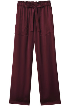 デパリエ/DEPAREILLEのヴィスコースサテンギャザーパンツ(110600/110601)