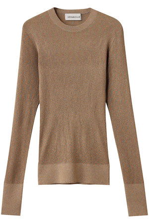 デパリエ/DEPAREILLEのラメリブクルーネックニット(110300/110301)