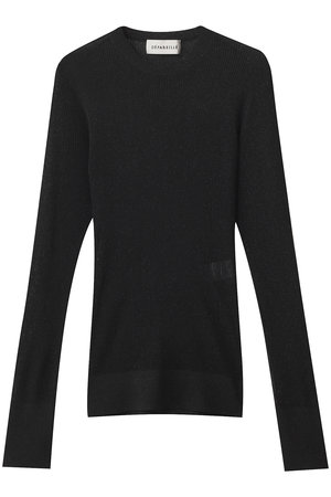 デパリエ/DEPAREILLEのラメリブクルーネックニット(110300/110301)