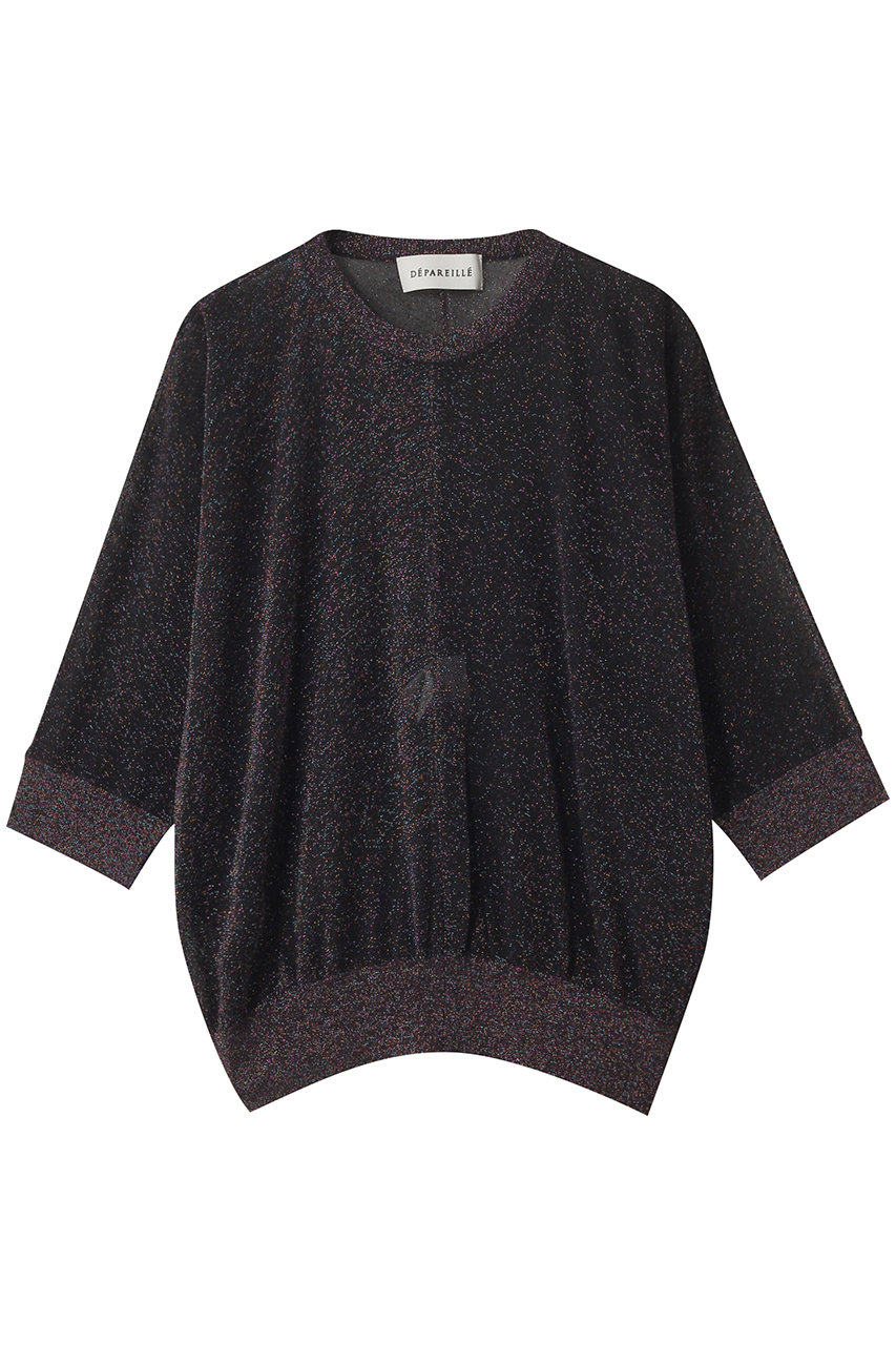 デパリエ/DEPAREILLEのラメドルマンクルーネックニット(ボルドー/B1153AKW314)