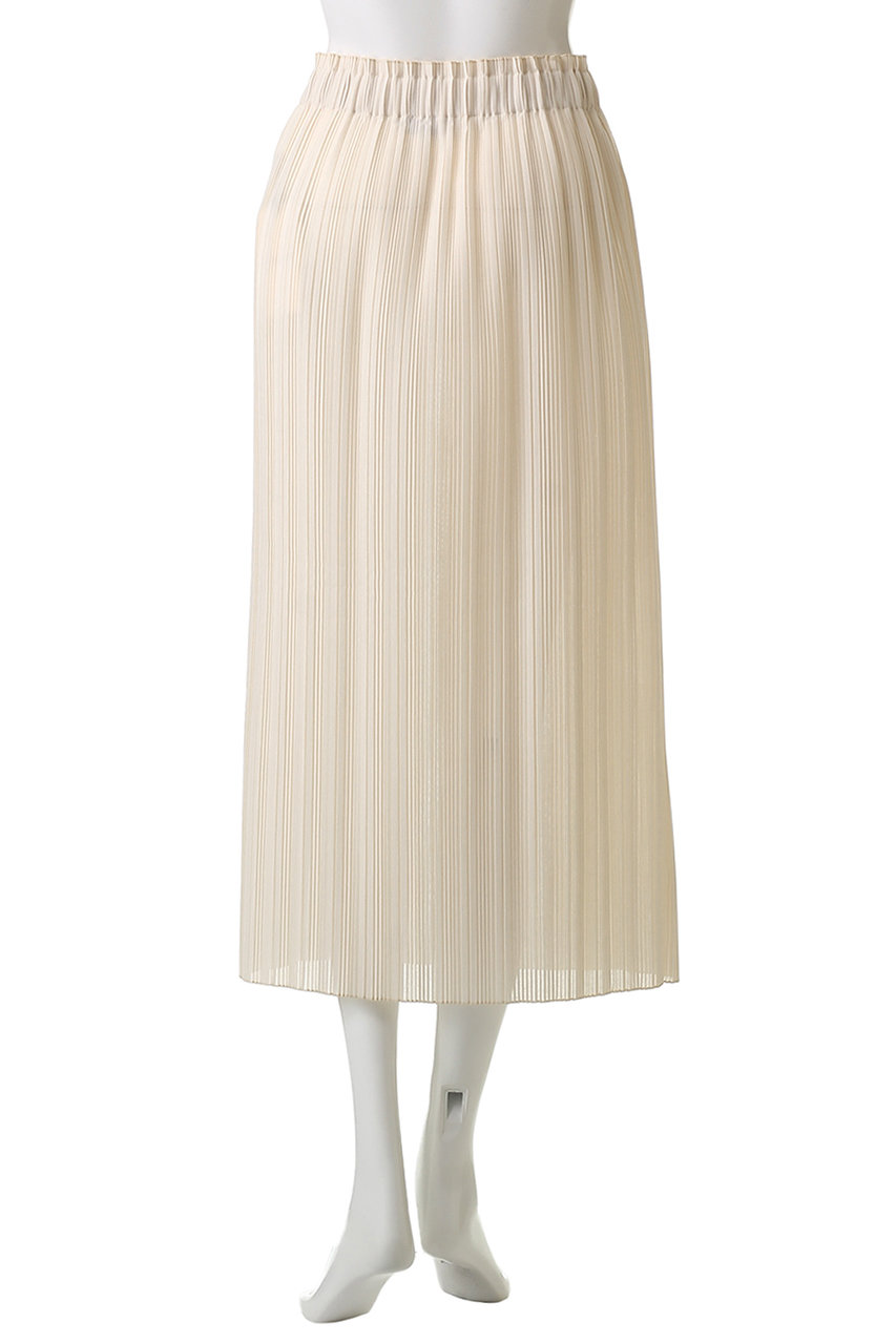 DEPAREILLE(デパリエ)｜オーガンジープリーツスカート/クリーム の通販