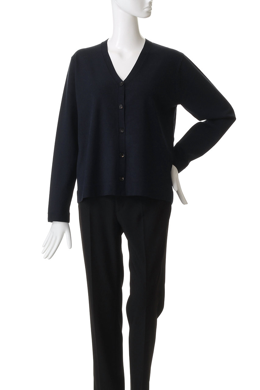 DEPAREILLE(デパリエ)｜ウォッシャブルロゴカーディガン/ホワイト の