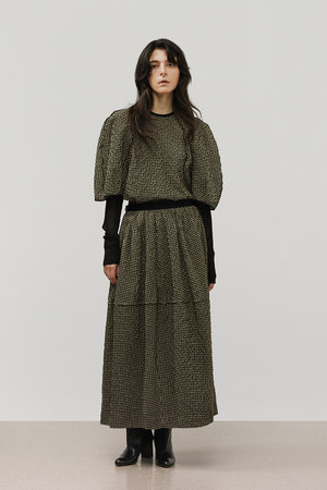 デパリエ/DEPAREILLEのシアーサッカーチェックブラウス(110400/110402)