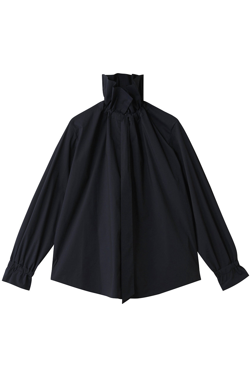 DEPAREILLE タイプライターフリルブラウス (ネイビー, 38) デパリエ ELLE SHOP DEPAREILLE タイプライターフリルブラウス (ネイビー, 38) デパリエ ELLE SHOP